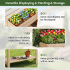 Wooden Raised Garden Bed with Legs and Storage Shelf