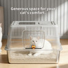 2025 Must-Buy Fully Enclosed Stainless Steel Cat Litter Box, Odor-Proof, Anti-Splash, Spacious for Large Cats