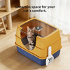 Enclosed Cat Litter Box, Orange - Odor-Locking, Spacious for Large Cats, A Must-Have for Cat Parents