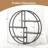 Decorative Circular Metal Wall Mounted Shelf for Display