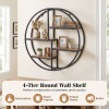 Decorative Circular Metal Wall Mounted Shelf for Display