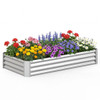 6 x 3 x 1 FT Galvanized Raised Garden Bed with Open-Ended Base
