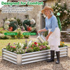 6 x 3 x 1 FT Galvanized Raised Garden Bed with Open-Ended Base