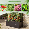 Metal Raised Garden Bed with Trellis and Drainage Holes for Climbing Plants