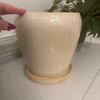 Ceramic Planter with Reactive Glaze 8"