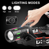 3Modes Tail Warning Rechargeable LED Headlamp Headlight Zoomable Lamp Flashlight