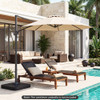 Cantilever Patio Umbrella Base 220 LBS Water and Sand Fillable Weighted Stand