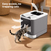 Elf large cat specific litter box, closed and detachable litter box, flip design, odor proof, easy to clean