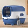 E-type large cat specific litter box, closed and detachable litter box, flip design, odor proof, easy to clean
