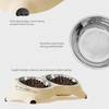 Macaron Pink Dual Stainless Steel Pet Bowls, 600ml Each, Non-Slip, Dishwasher Safe for Small-Medium Pets