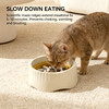 2-in-1 Dual Mode Large Plastic Cat Slow Feeder Bowl, Switchable Fast/Slow Feed