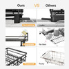 Dish Drying Rack - Extendable Dish Rack, Large Sink Drying Dish Drainer for Kitchen Counter, Stainless Steel Dish Strainer with Utensil Holder (Black)