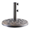 Sunshade base for courtyard market, a 30-pound durable round outdoor stand, with a resin base and iron frame