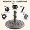 Sunshade base for courtyard market, a 30-pound durable round outdoor stand, with a resin base and iron frame