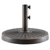 Sunshade base for courtyard market, a 30-pound durable round outdoor stand, with a resin base and iron frame