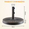 Sunshade base for courtyard market, a 30-pound durable round outdoor stand, with a resin base and iron frame
