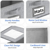 Hat Organizer for Baseball Caps, Hat Storage Holder Container for Closet Hold Up to 12 Caps with Clear Window, Hat Boxes for Home Storage | 1Pcs Grey