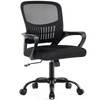 The adjustable rotating back-style computer desk and chair not only offers comfortable lumbar support but also comes with comfortable armrests.