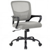 The adjustable rotating back-style computer desk and chair not only offers comfortable lumbar support but also comes with comfortable armrests.