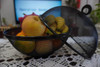 Fruit Basket With Lid - Decorative Fruit Bowl Metal Wire Basket Covered Fruit Bowl Strainer For Fruits Vegetables Fruit Display Stand Keeps Flies Out Φ10.7