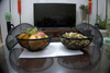 Fruit Basket With Lid - Decorative Fruit Bowl Metal Wire Basket Covered Fruit Bowl Strainer For Fruits Vegetables Fruit Display Stand Keeps Flies Out Φ10.7