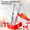 Candle Lighter with 360° Flexible Neck & Safety Lock, Windproof USB Rechargeable Electric Lighter Gift Sets, Flameless Arc Long Lighters Matches for Grill, BBQ, Camping, Fireplace, Stove