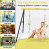Metal Swing Stand Swing Sets for Backyard,Powder Coated Swing Frame of Swing Set with Extra Side Bars,880 Lbs Heavy-Duty A-Frame Outdoor Swing Fits Swing Chair,Porch Swing