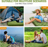 Camping Sleeping Pad, Ultralight Camping Mat with Pillow Built-in Foot Pump, 4" Thick Inflatable Sleeping Mat Compact for Backpacking, Hiking, Car Traveling, Camp Tent