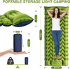 Camping Sleeping Pad, Ultralight Camping Mat with Pillow Built-in Foot Pump, 4" Thick Inflatable Sleeping Mat Compact for Backpacking, Hiking, Car Traveling, Camp Tent