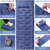 Camping Sleeping Pad, Ultralight Camping Mat with Pillow Built-in Foot Pump, 4" Thick Inflatable Sleeping Mat Compact for Backpacking, Hiking, Car Traveling, Camp Tent