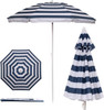 5.5 Ft Portable Beach Umbrella, Lightweight UV Protection Sunshade with Tilt Pole & Carry Bag, Outdoor Canopy Umbrella for Beach, Sand, Pool, Patio, Camping, Travel, or Backyard Shade