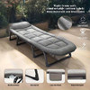 1-pack American style patio folding bed, outdoor patio furniture, comfortable ergonomic single recliner, patio chaise folding bed with mattress, garden, patio furniture, portable patio office camping