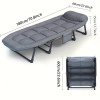1-pack American style patio folding bed, outdoor patio furniture, comfortable ergonomic single recliner, patio chaise folding bed with mattress, garden, patio furniture, portable patio office camping