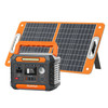Portable Power Station 300W&Foldable Solar Panel, Li-Ion Battery Bank With AC/USB/DC Outputs, 230.88Wh Solar Generator For Camping with18V/60W Portable Solar Charger ,Home Emergencies & Outdoor Trips