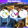 3Pack Solar Hummingbird Butterfly Dragonfly Wind Chimes 7 Color Changing Wind Chime for Outside IPX4 Waterproof Outdoor Garden Yard Decor