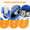 Oversized Camping Folding Chair, Heavy Duty Padded Chair with Cup Holder Storage and Cooler Bag, 5000 LBS Steel Frame, Portable for Outdoor