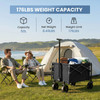 Foldable trolley, equipped with wheels, with a load capacity of 220 pounds, a sturdy and durable mini foldable portable van with adjustable handles