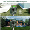 2026 Upgraded Outdoor Animal Repeller, Solar & USB Charging Ultrasonic Deterrent, IPX6 Waterproof with Strobe LED Light, 30ft Detection Range for Bird Mouse Skunk Rabbit Farm Patio Protection