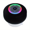 Waterproof Bluetooth Shower Speaker - USB Rechargeable, with Suction Cup Mount, Wireless Bathroom Speaker featuring Clear Audio and Easy Button Control (Black)