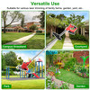 Electric Cordless Grass Trimmer Rechargeable Lawn Mower Weed Cutter with 2 Alloy Saw Blades 2 Alloy Blades 10 Plastic Blades 2 Rechargeable Batteries Goggles Gloves Auxiliary Handle