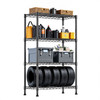 1000 lbs Storage Shelving 4-Tier Utility Shelving Unit Steel Organizer Wire Rack for Home,Kitchen,Office,Chrome (13.7" D x 23.6" W x 53.4" H)