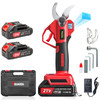 Upgraded Electric Pruning Shears,1.2" Cutting Diameter Cordless Power Pruner with LCD Display, Brushless Motor Pruning Shears with 2000mAh*2 Rechargeable Batteries for Garden Tree Pruner Branch