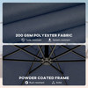 10 ft Offset Patio Umbrella with Cover, Hanging Cantilever Umbrella with 360Â° Rotation, Crank Handle, Tilt, Navy Blue
