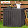 31 Gallon Resin Deck Box, Waterproof UV Resistant Outdoor Storage Box for Garden, Indoor