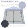 10'x10' Outdoor Canopy Tent, Slant Leg Sun Shelter with Mesh Sidewalls, Patio Tents for Parties, Grey
