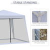 10'x10' Outdoor Canopy Tent, Slant Leg Sun Shelter with Mesh Sidewalls, Patio Tents for Parties, Grey