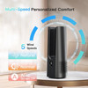 Desk Fan, 13 Inch Portable Bladeless Fan, Small Quiet Table Fan with 60°Oscillating, 9 Speeds & 9H Timer, LED Display, Button Control, Easy to Clean, Personal Desktop Fan for Bedroom, Office
