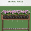 Elevated Planter Box Stand Wooden with 8 Slots and Shelf Dark Brown for Garden Space Efficiency