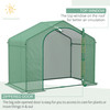 6' x 3' x 5' Walk-in Greenhouse, Portable Hot House, PE Cover, Steel Frame, Zipper Door, Top Vent for Flowers, Vegetables, Green