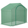 6' x 3' x 5' Walk-in Greenhouse, Portable Hot House, PE Cover, Steel Frame, Zipper Door, Top Vent for Flowers, Vegetables, Green